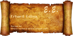 Erhard Edina névjegykártya